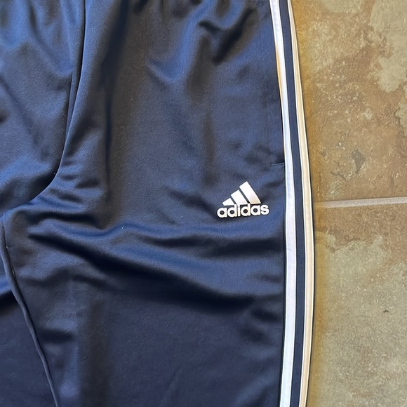 adidas Navy Joggers with White Stripes - Picture 3 of 5